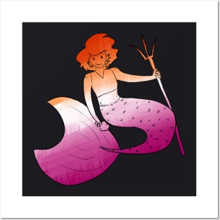 Lesbian Mermaid Posters and Art